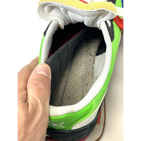 PUMA Future Rider 371149-01 Black/Blue/Green  Sneakers 2019 Size 7C - Picture 7 of 12